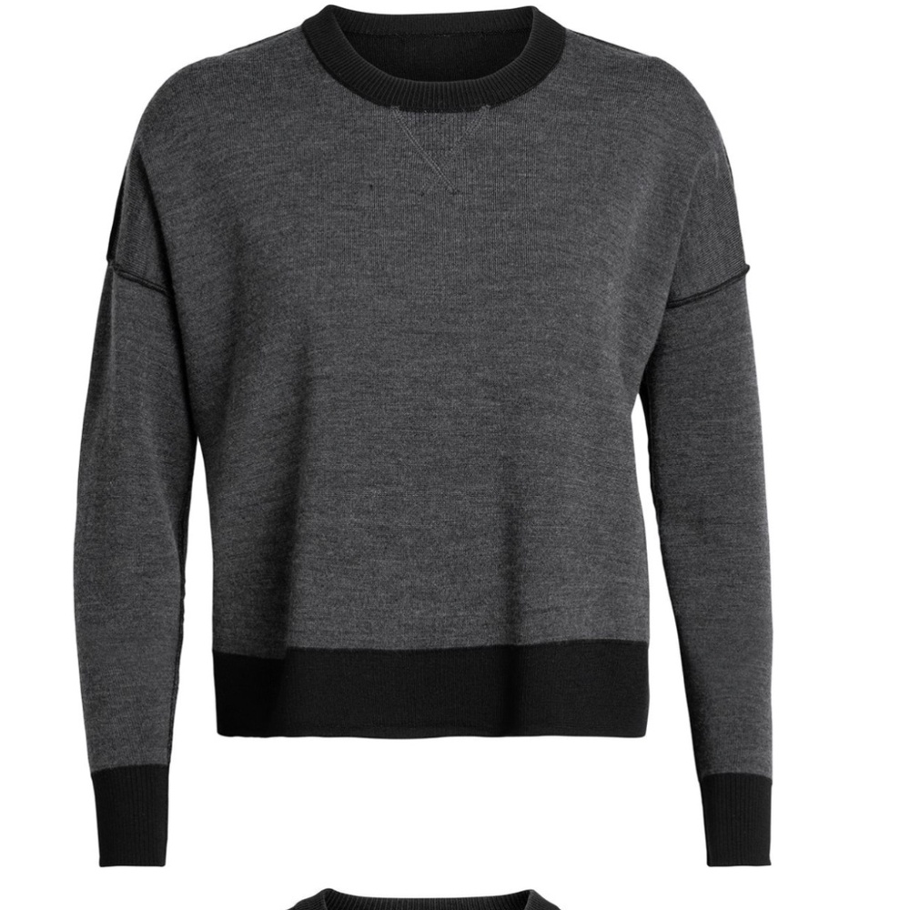 Icebreaker Carrigan Reversible Sweater Sweatshirt 100% merino wool